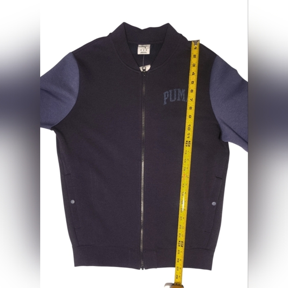 Mens PUMA Lightweight Bomber Jacket Two Tone Navy Size Medium - Picture 8 of 16